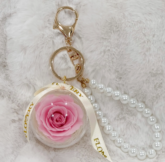 Eternity Preserved Rose Keychain/Bag Charm