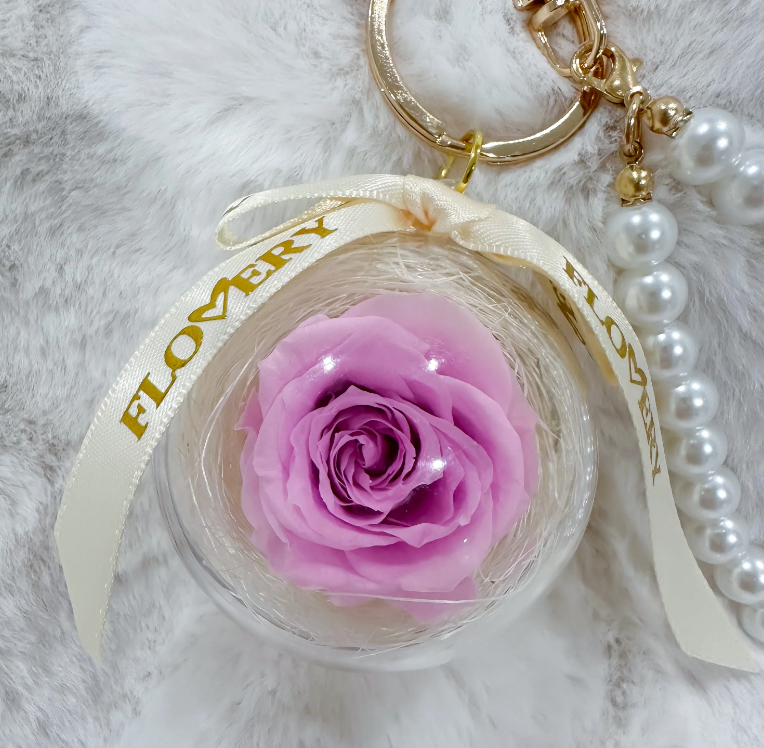 Eternity Preserved Rose Keychain/Bag Charm