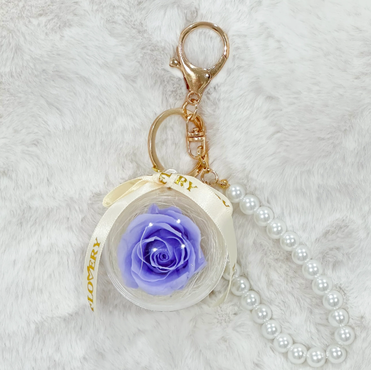 Eternity Preserved Rose Keychain/Bag Charm