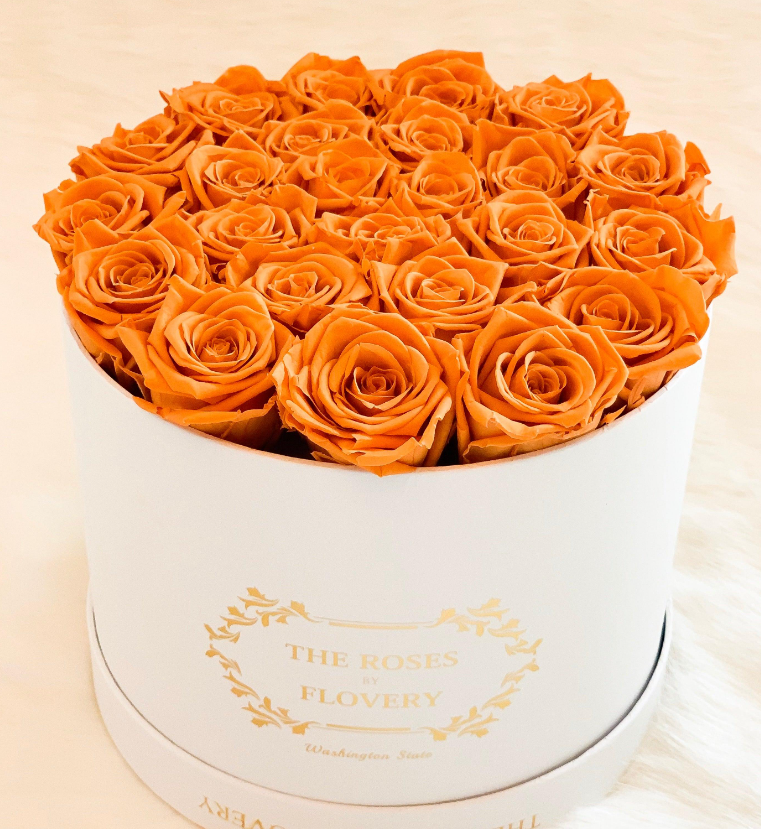 Medium Premium Preserved Orange Roses